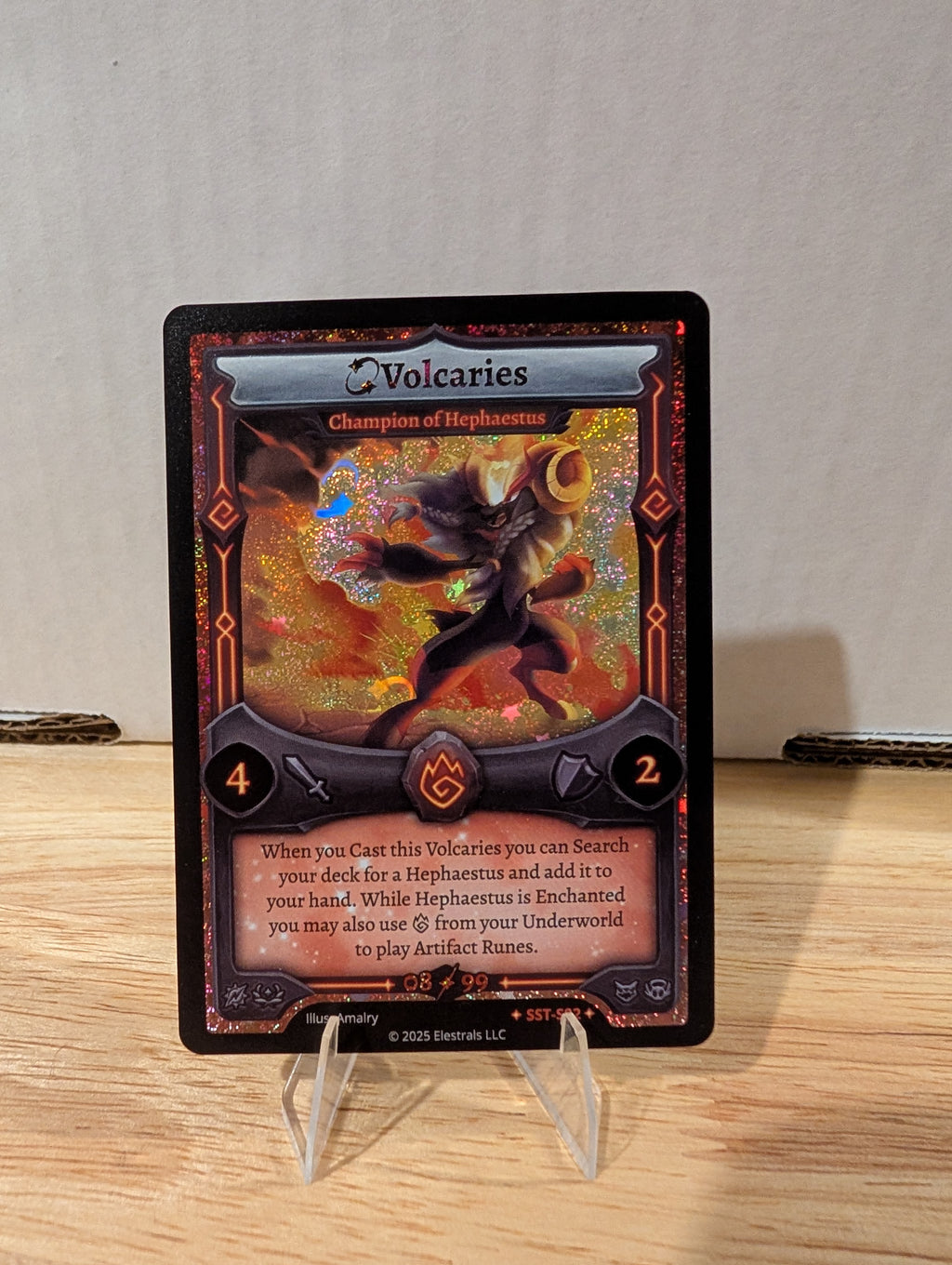 Serialized Stellar Volcaries - Champion of Hephaestus 08/99